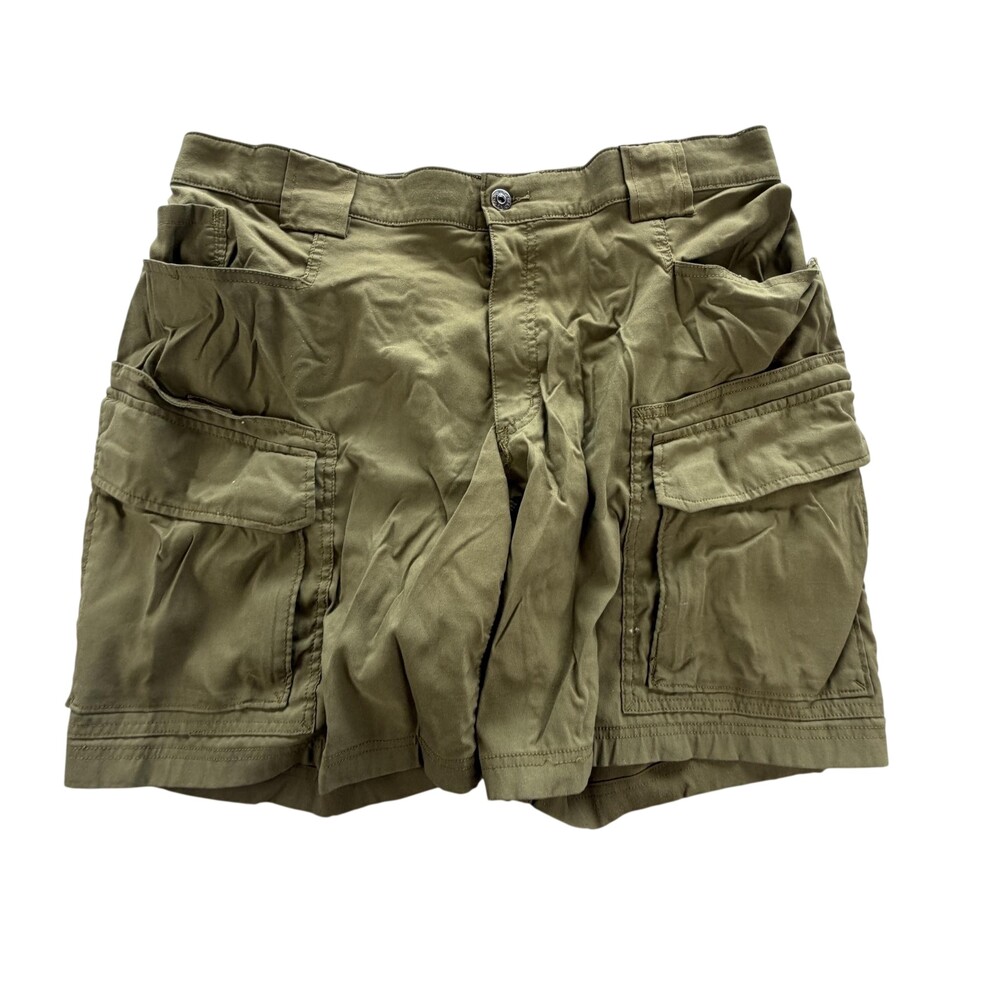 Duluth Trading Co Flex Dry On The Fly Cargo Shorts Mens 38 Green 9 Inseam